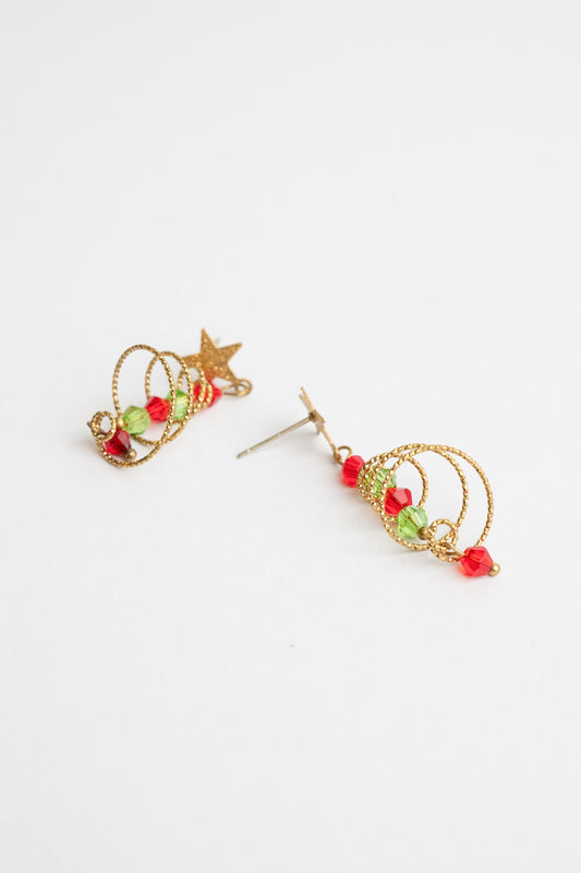 Sparkling Christmas Tree Earrings