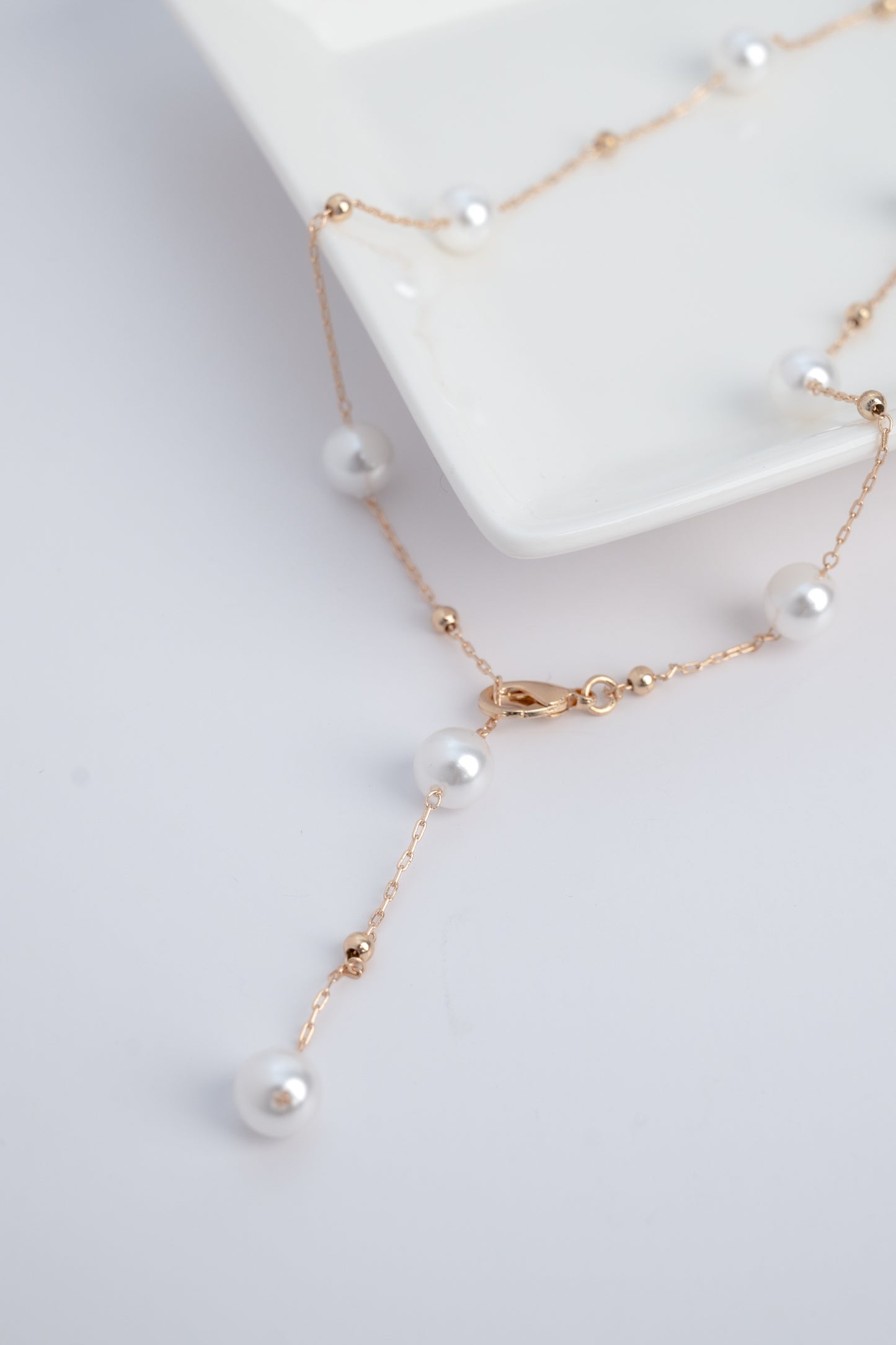 Flowing Pearl Tassel Necklace