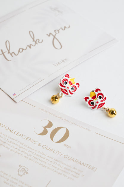 Lion Dance Earrings (CNY)
