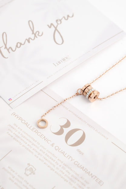 Rose Gold Teardrop Quetzaly Necklace