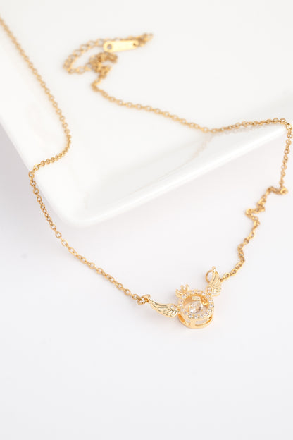 Gold Angel Heart Necklace