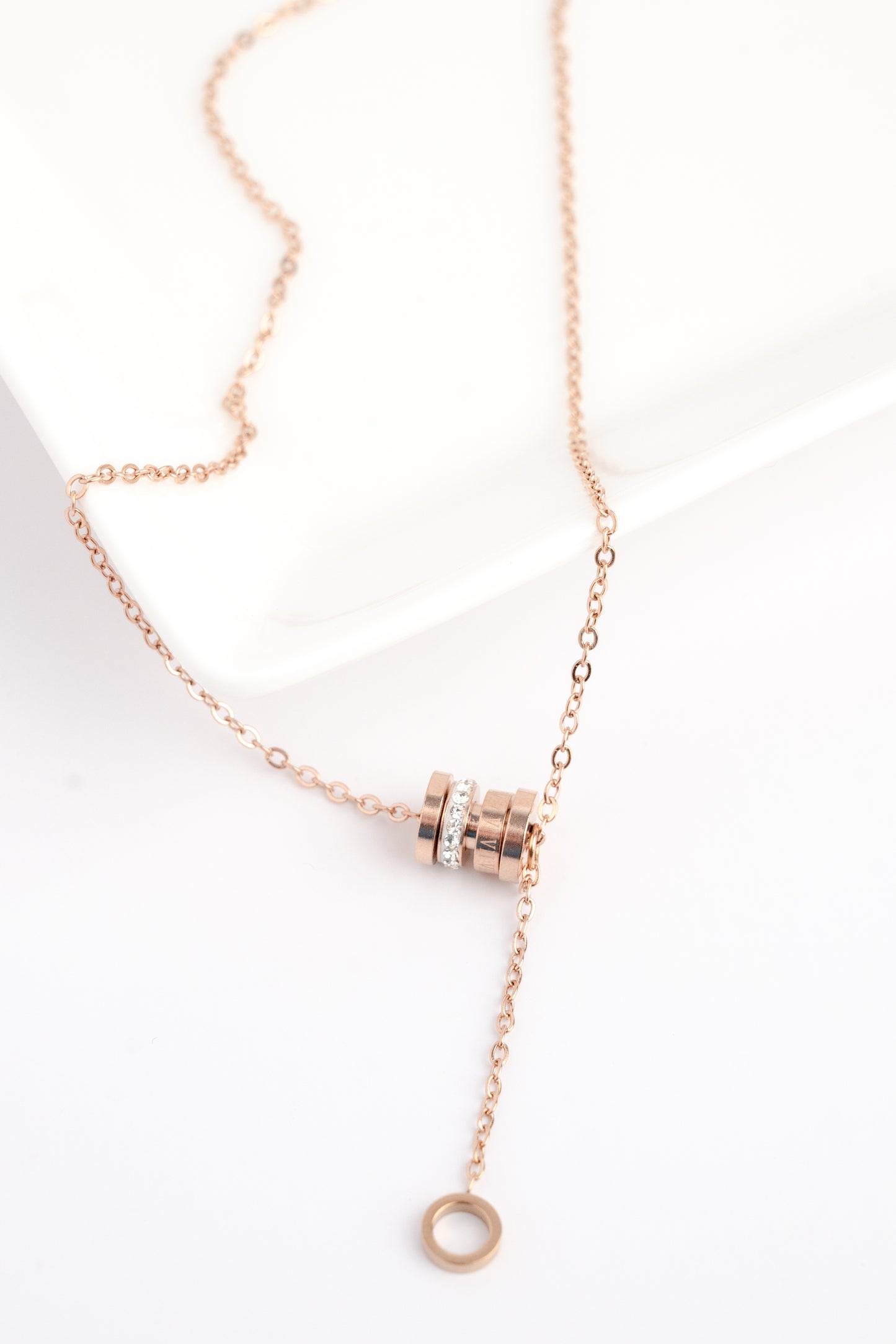 Rose Gold Teardrop Quetzaly Necklace