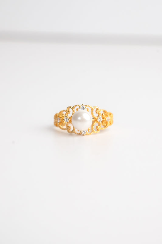 Lace Pearl Ring