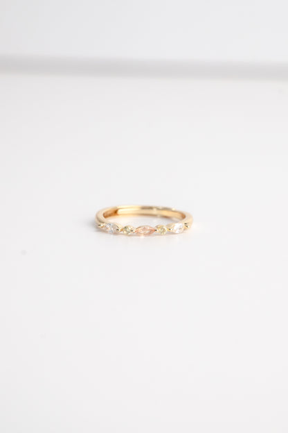 Colorful Paved Fine Ring