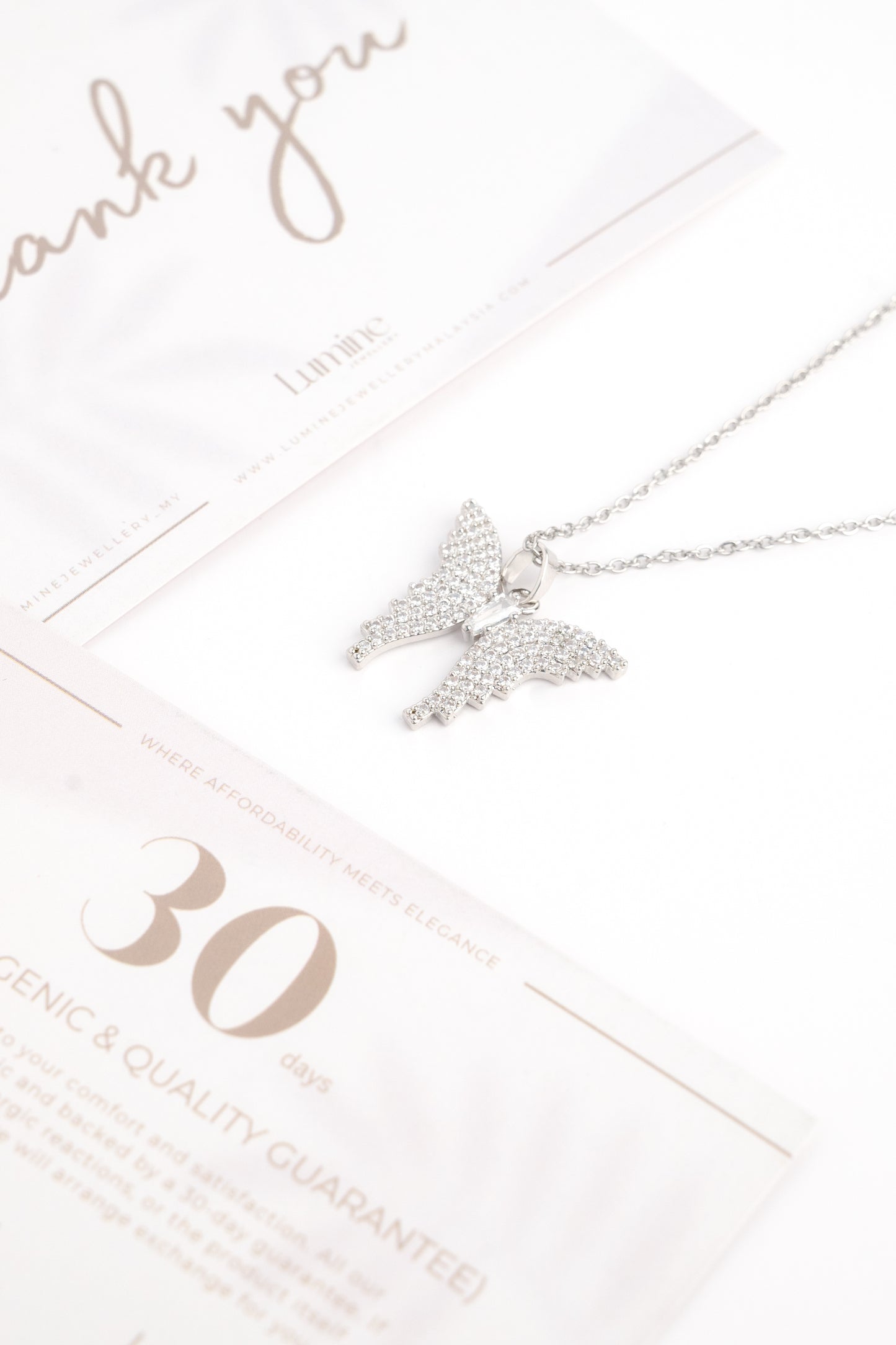 Diamond Butterfly Necklace