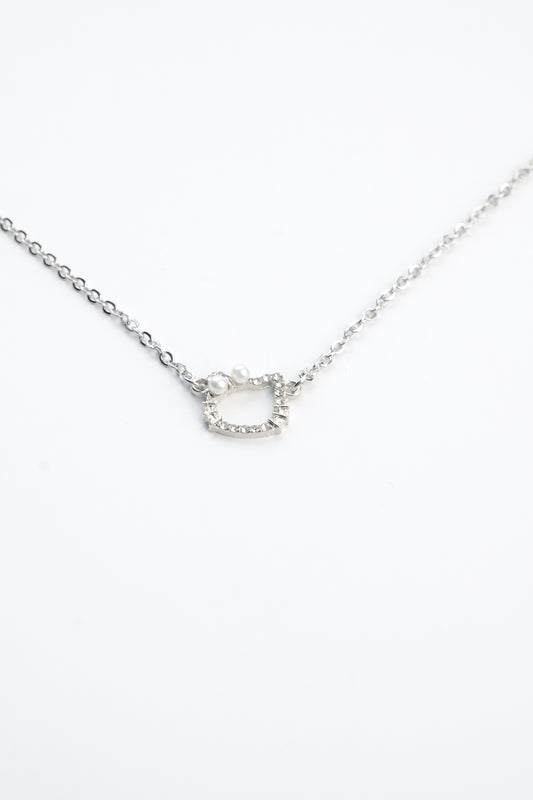 Diamond Kitty Necklace