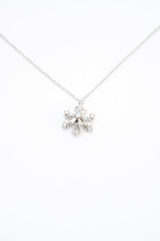 Spin-able Diamond Snowflake Necklace