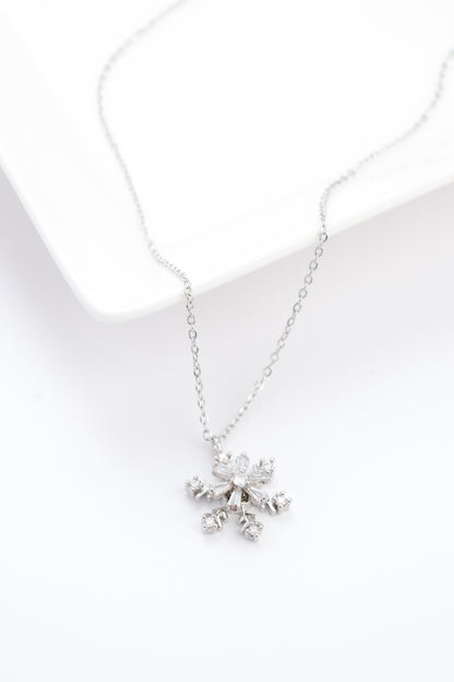 Spin-able Diamond Snowflake Necklace