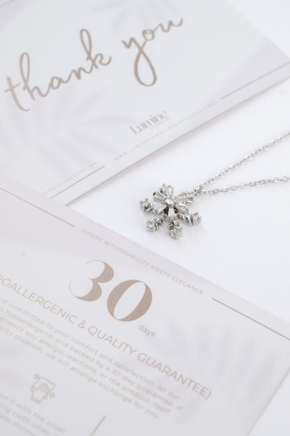 Spin-able Diamond Snowflake Necklace