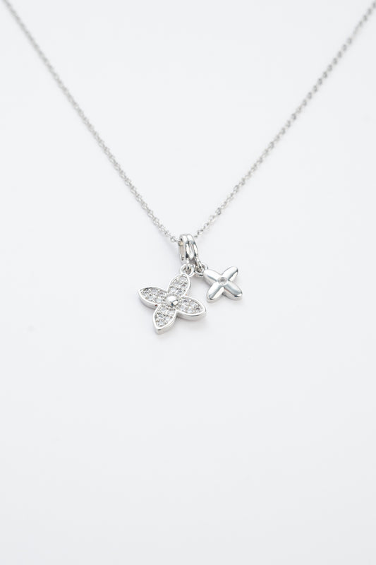 Twin Flower Necklace