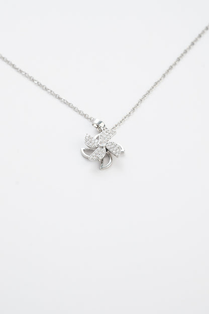 Silver Windmill Diamond Necklace