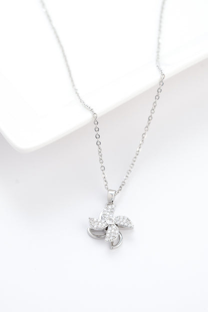 Silver Windmill Diamond Necklace