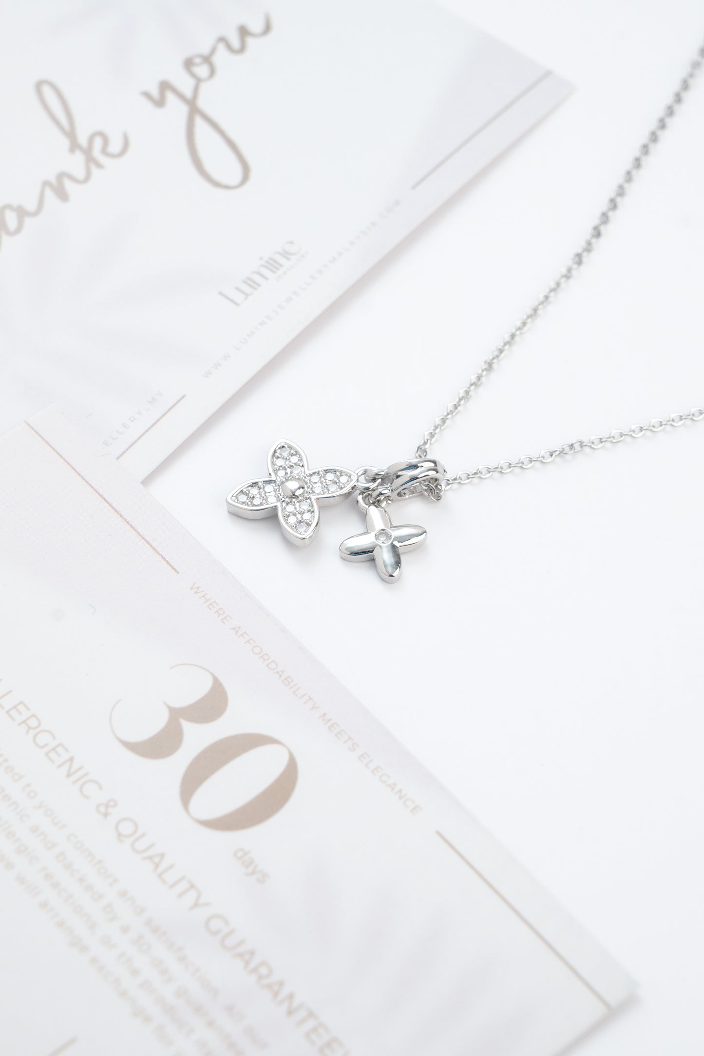 Twin Flower Necklace