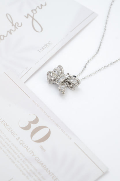 Big Diamond Bowknot Necklace