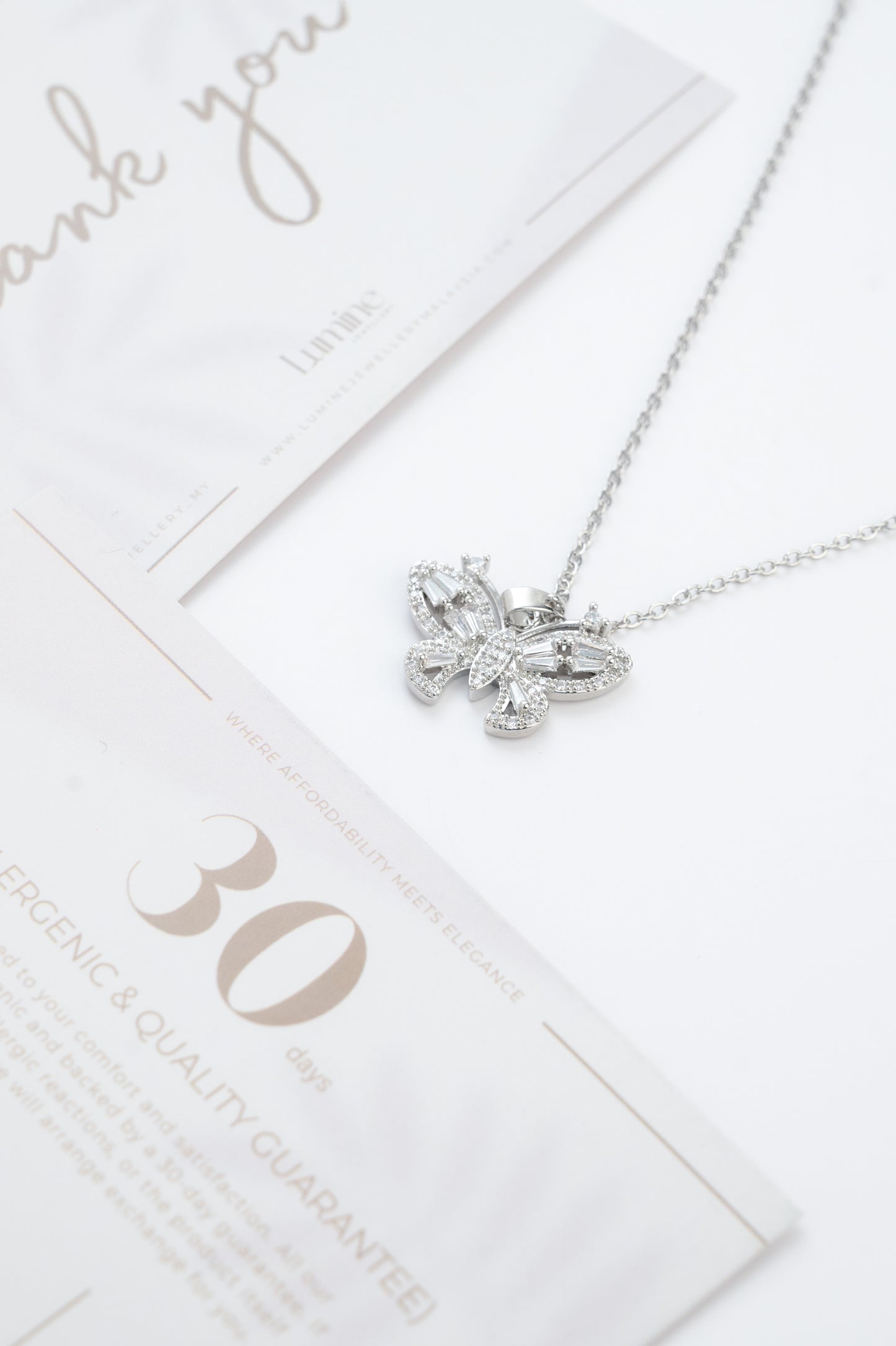 Diamond Butterfly Necklace II