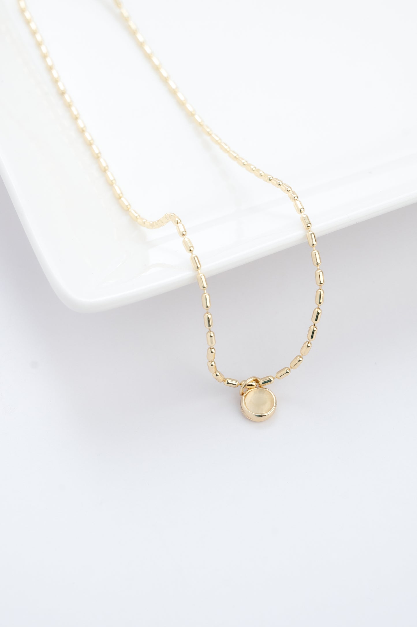 Golden Cat's Eye Pendant Necklace