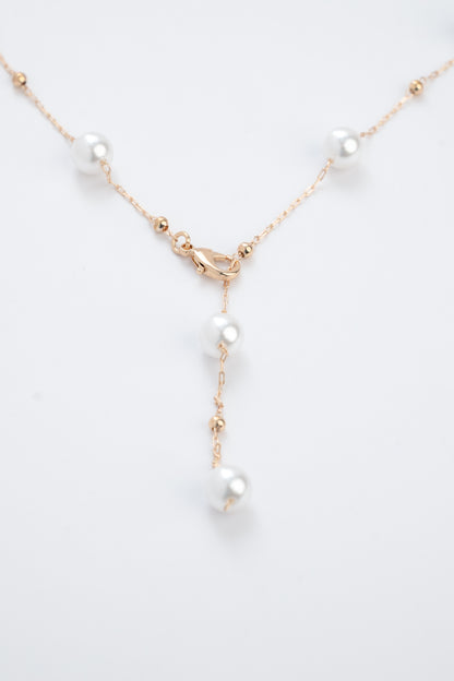 Flowing Pearl Tassel Necklace