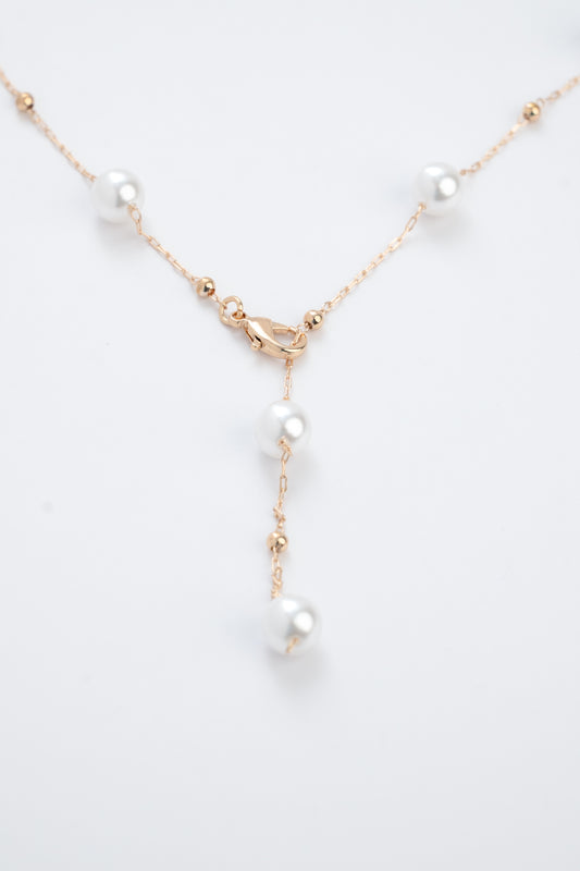 Flowing Pearl Tassel Necklace