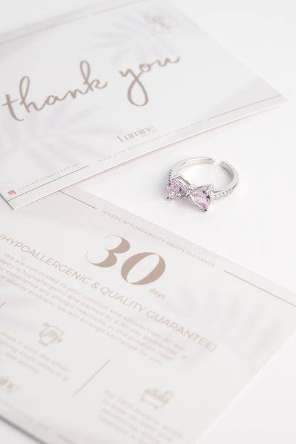 Pink Diamond Bow Ring