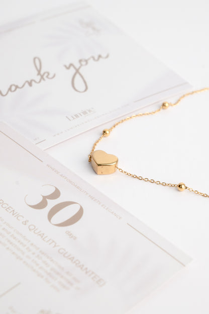 Golden Heartbeat Anklet