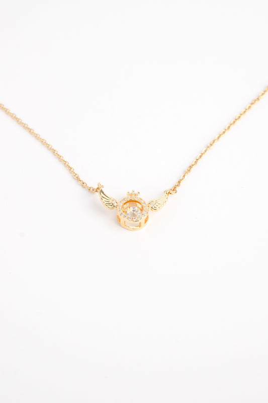 Gold Angel Heart Necklace