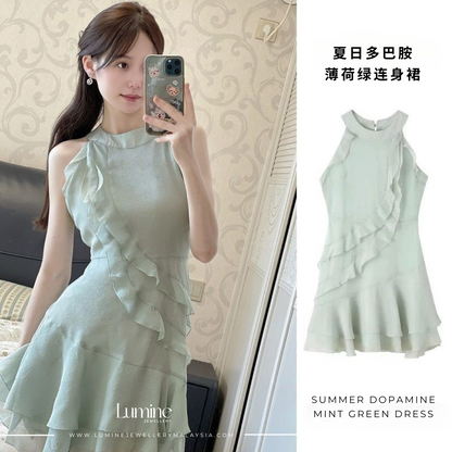 Summer Dopamine Mint Green Dress 夏日多巴胺薄荷绿连身裙