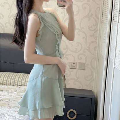 Summer Dopamine Mint Green Dress 夏日多巴胺薄荷绿连身裙