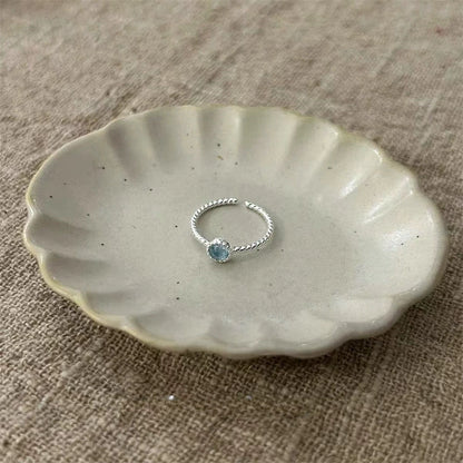 Light Blue Crystal Ring