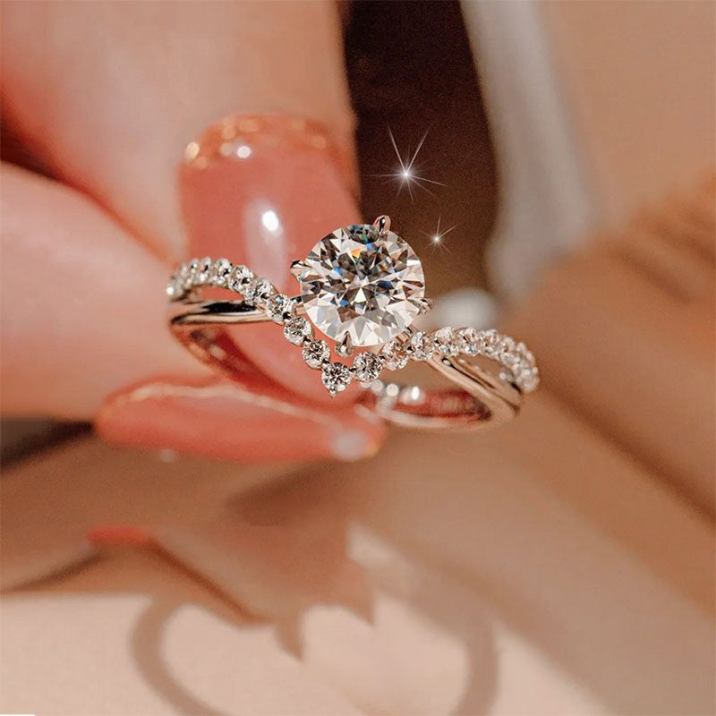 Priness Crown Moissanite Ring 逃公主皇冠钻戒 (With Cert 有莫桑钻证书)