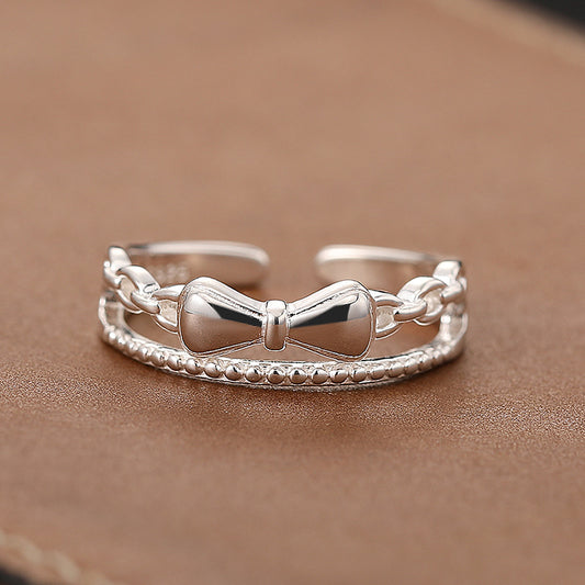 Double Layer Ribbon Ring