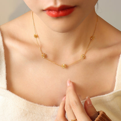 Golden Chrysanthemum Necklace