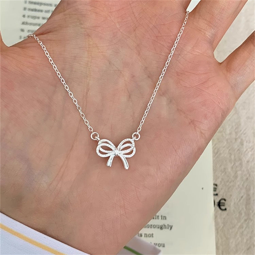 Layered Bow Necklace (双层蝴蝶结项链)