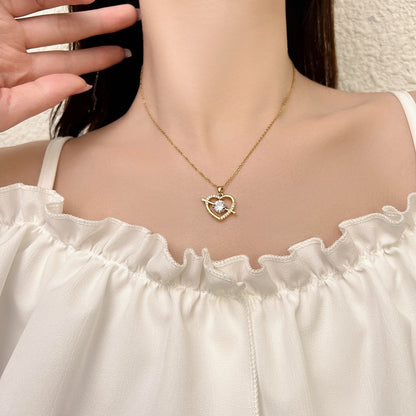 Golden Arrow of Love Necklace