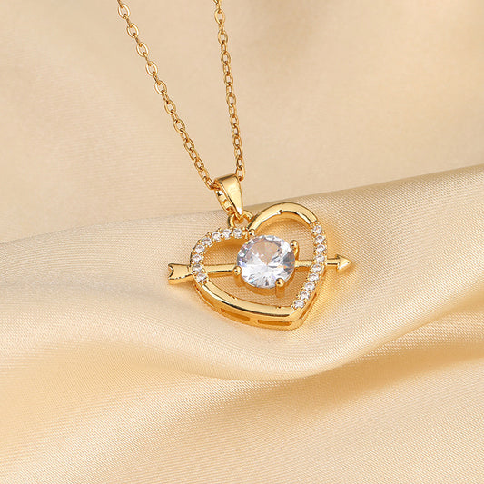 Golden Arrow of Love Necklace