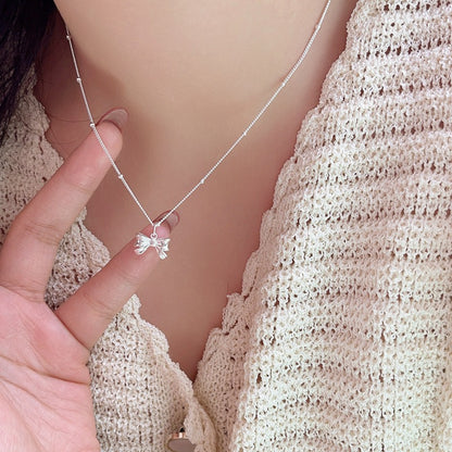 Ballet Bowknot Necklace (芭蕾风蝴蝶结项链)