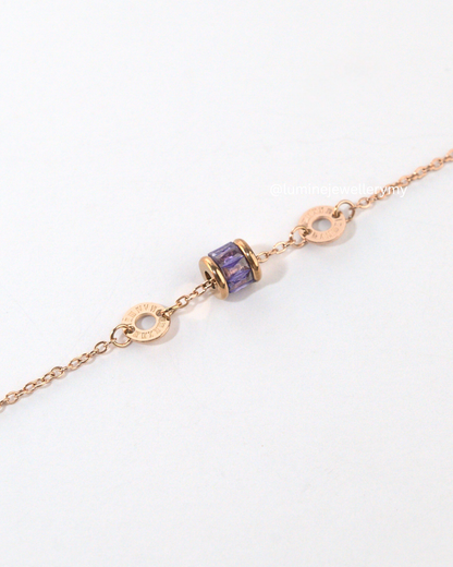 Purple Elegant Cylinder Bracelet