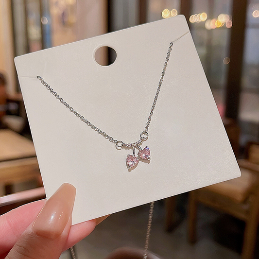 Pink Diamond Cherry Necklace