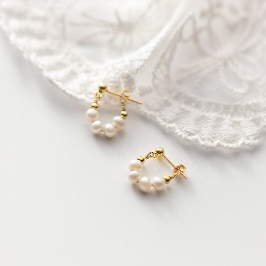 Vintage Pearl Charm Earrings