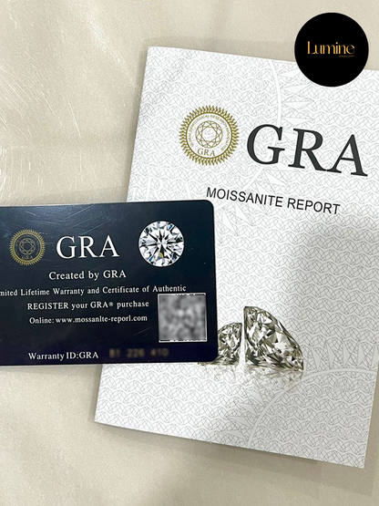 Mermaid's Tear Moissanite Necklace with Cert ( Celebrity-Inspired Necklace | GRA Certified Moissanite )