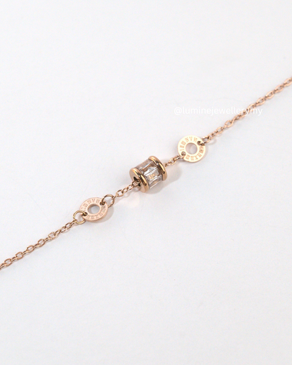White Elegant Cylinder Bracelet