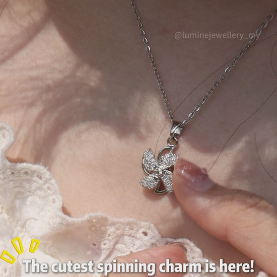 Silver Windmill Diamond Necklace