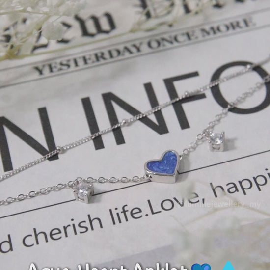 Aqua Heart Anklet