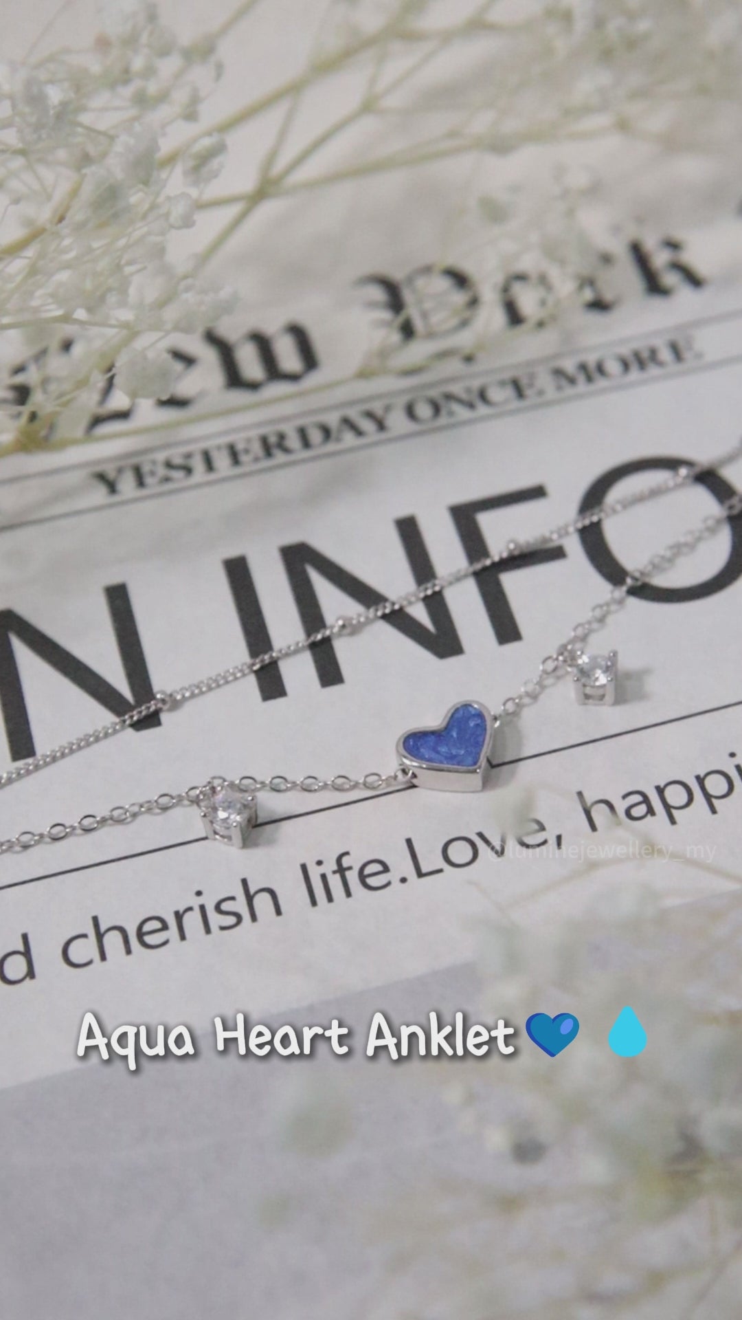 Aqua Heart Anklet