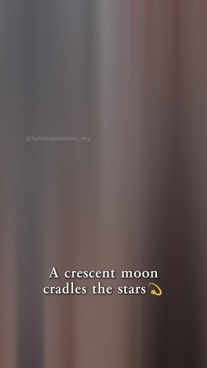 Starry Crescent Necklace