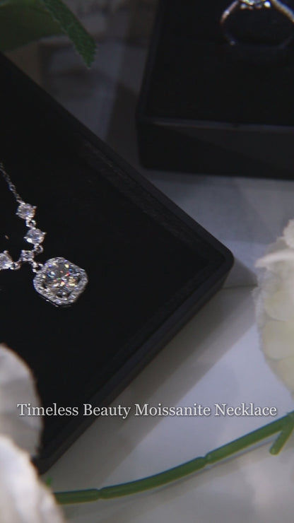 Timeless Beauty Moissanite Necklace with Cert (GRA Certified Moissanite | S925)