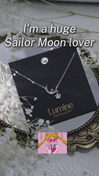 Lunar With Star Necklace