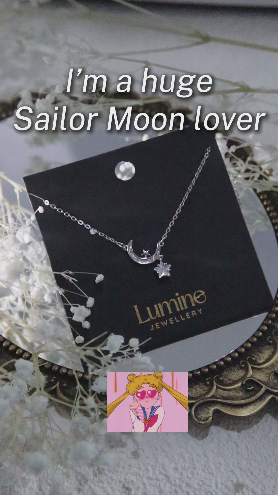 Lunar With Star Necklace