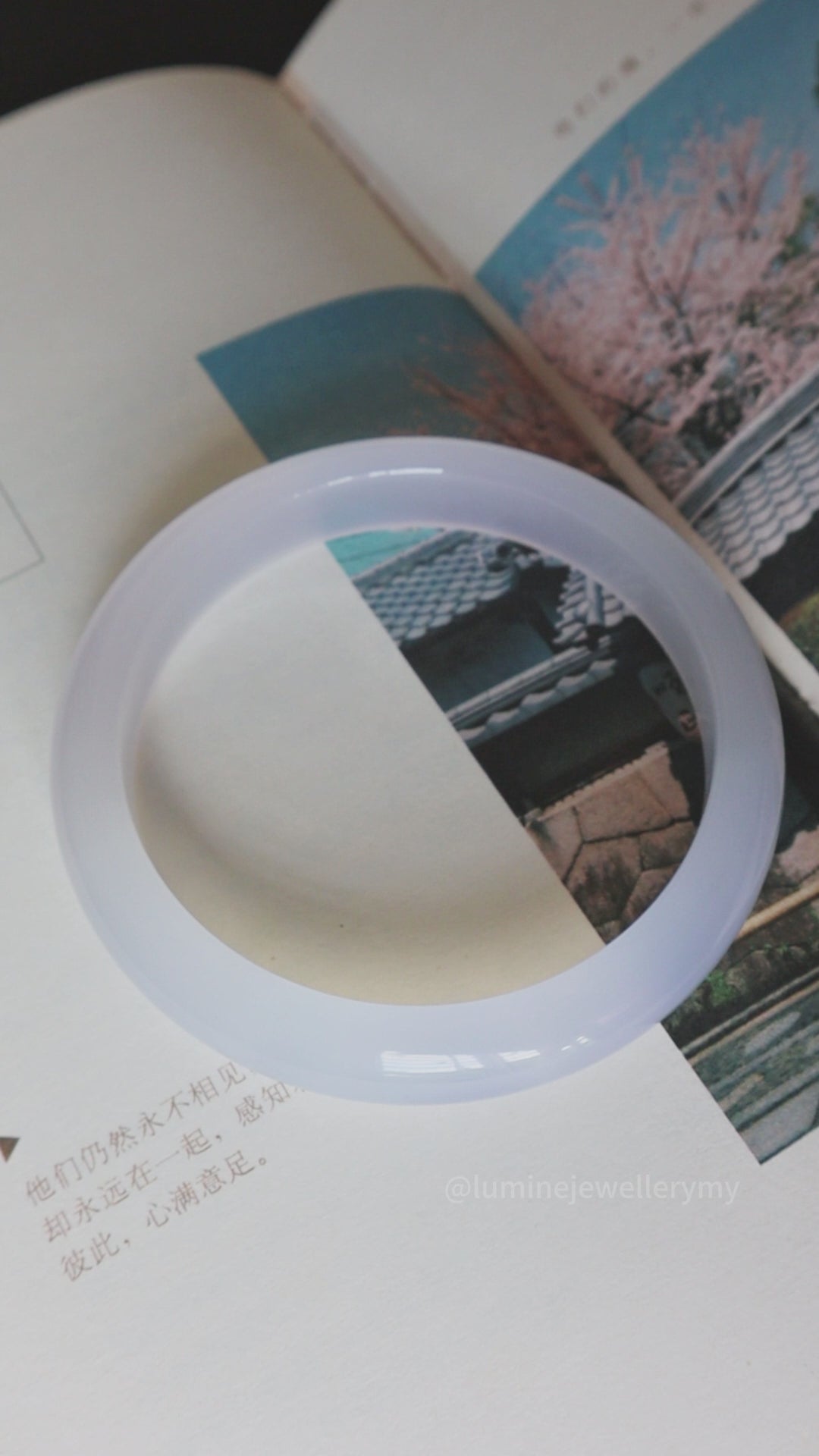 White Chalcedony Moonlight Bangle