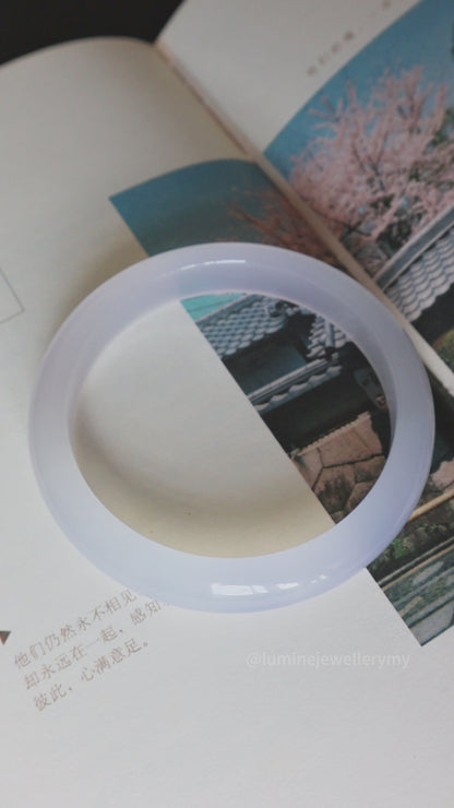 White Chalcedony Moonlight Bangle
